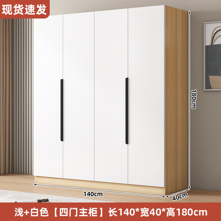 衣柜家用卧室型实木质儿童衣橱工厂直销简易组装出租房用经济柜子