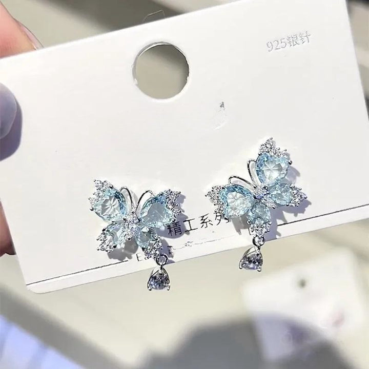 蓝色系套装~海蓝色仿巴洛克珍珠项链女小众百搭颈链小清新锁骨链