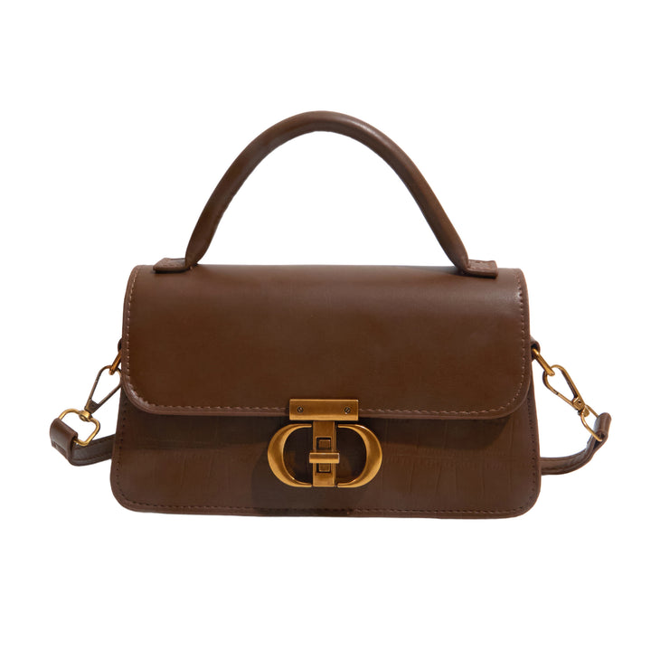 Texture Women's Fashion Elegant Light Luxury Large Capacity Vintage Shoulder Crossbody Small Square Bag