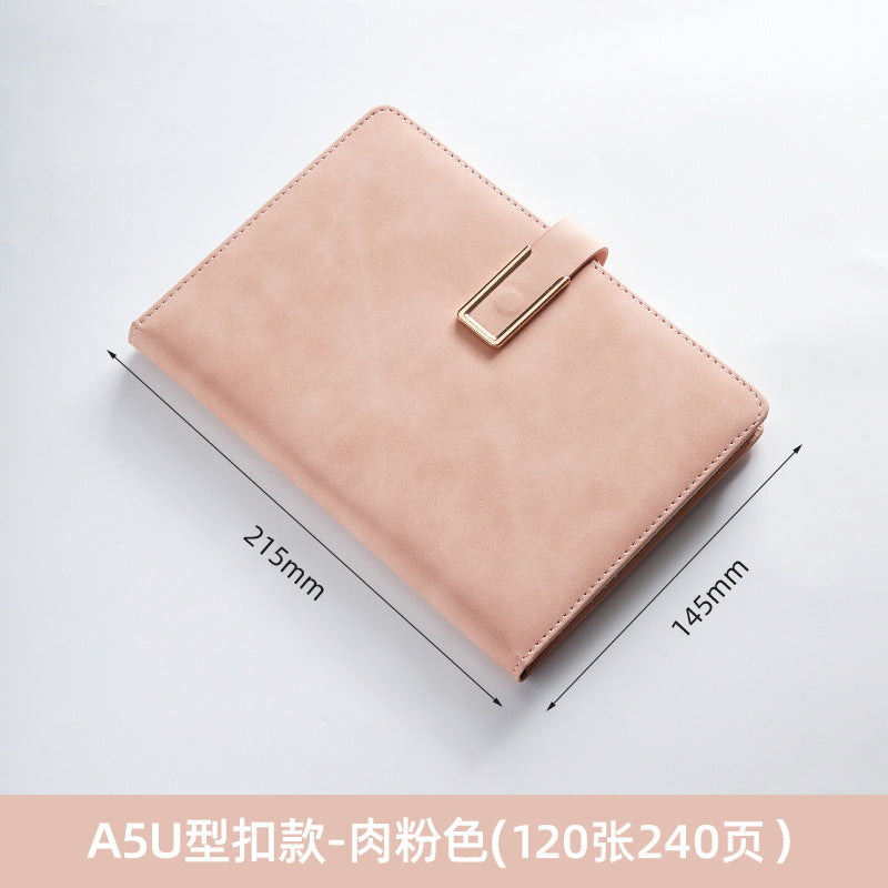 笔记本定制logo带扣学习办公商务文具本子会议记录本订制记事本子