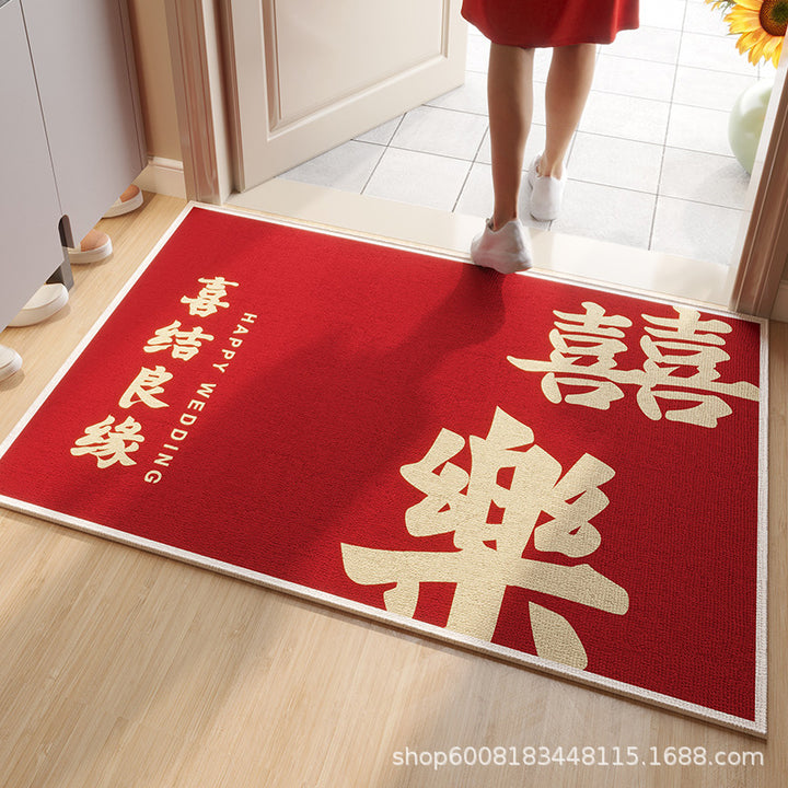 Red Entryway Entryway Floor Mat Premium Door Mat Shoes New Year Non Slip Foot Mat
