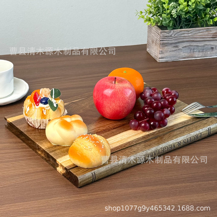 实木砧板三件套书籍造型装饰厨房餐盘切菜板创意熟食芝牛排托盘
