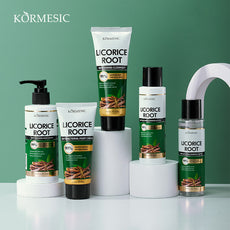KORMESIC甘草根面部护理套装全英文包装身体乳精华洁面乳厂家批发
