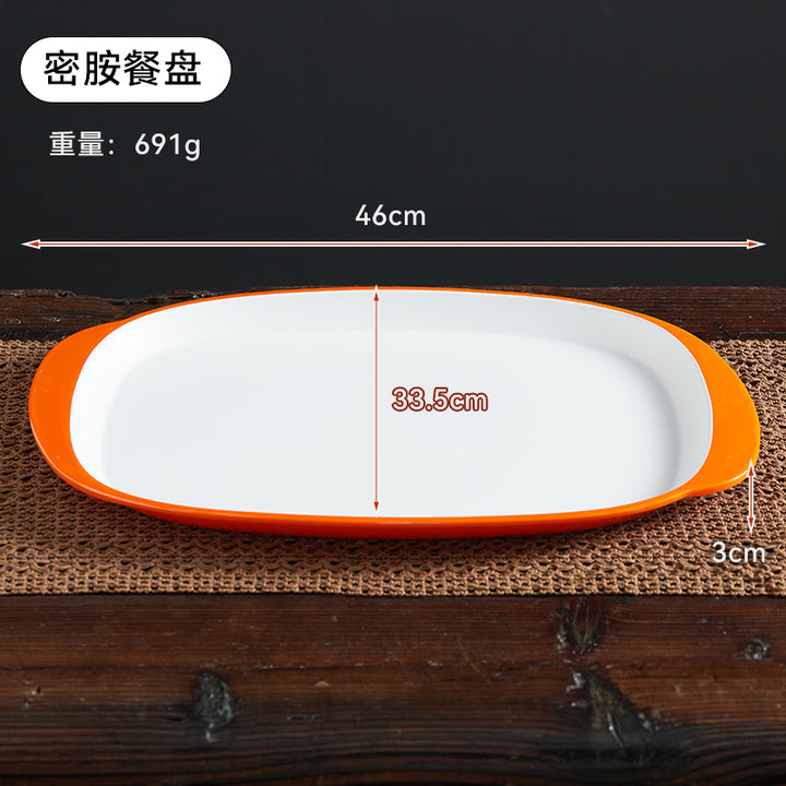 自助选现炒快餐称重菜盘商用套装学校食堂密胺餐具汤碗碟托盘
