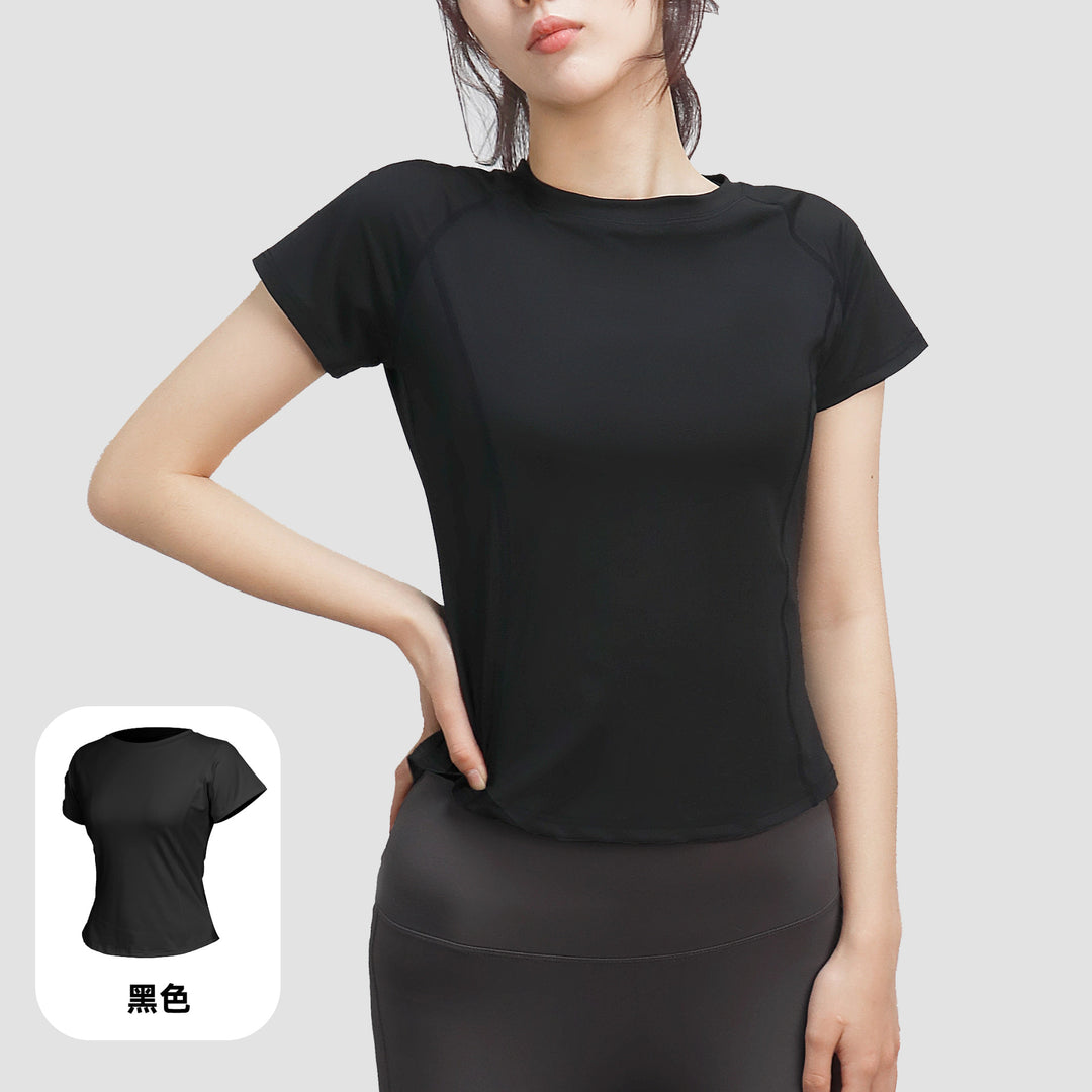 Summer Sports Short Sleeve Women Slim Fit Slimming Fitness T Shirt Top Women