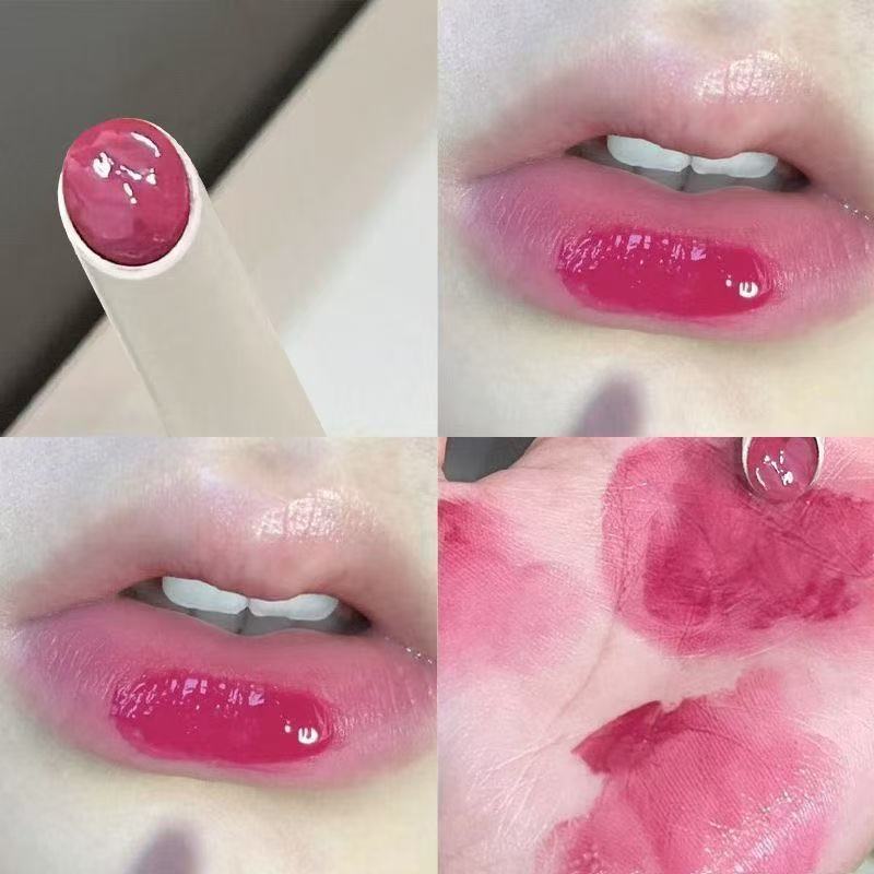 早八裸色口红纯欲灰粉玫瑰唇冻镜面水光固体唇膏滋润唇蜜女不掉色