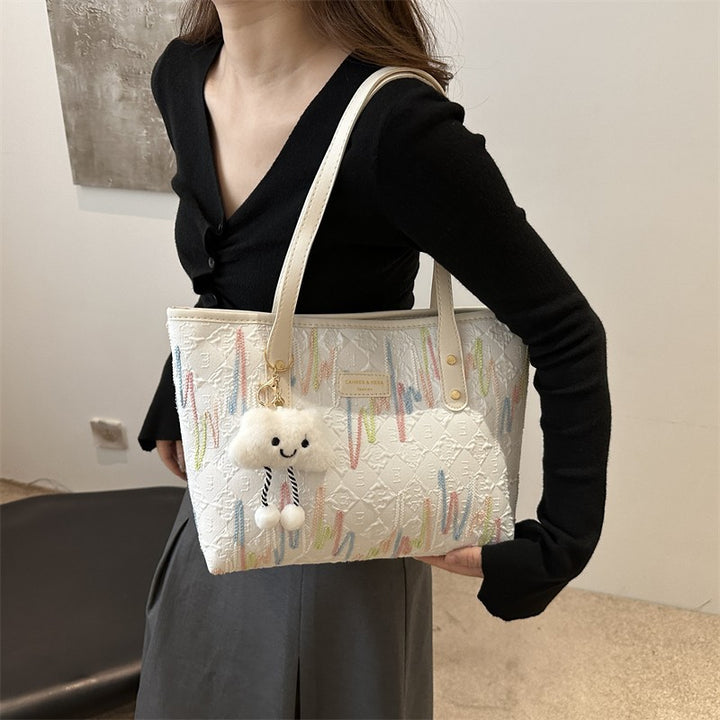Handheld Large Capacity Tote Bag Women Fall/Winter New Casual Versatile Premium Feel Shoulder Bag