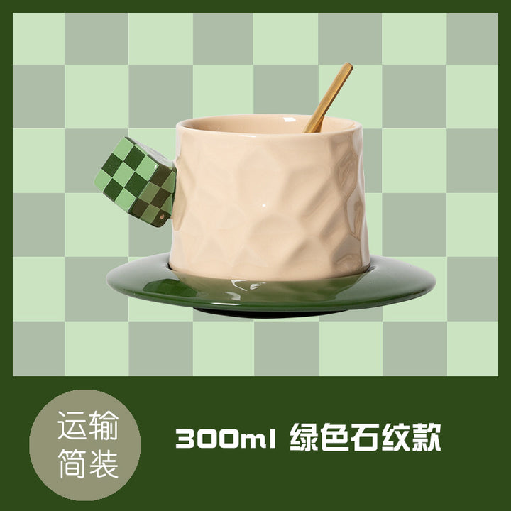 魔方陶瓷咖啡杯套装高端设计高级感高颜值杯碟马克杯子下午茶欧式