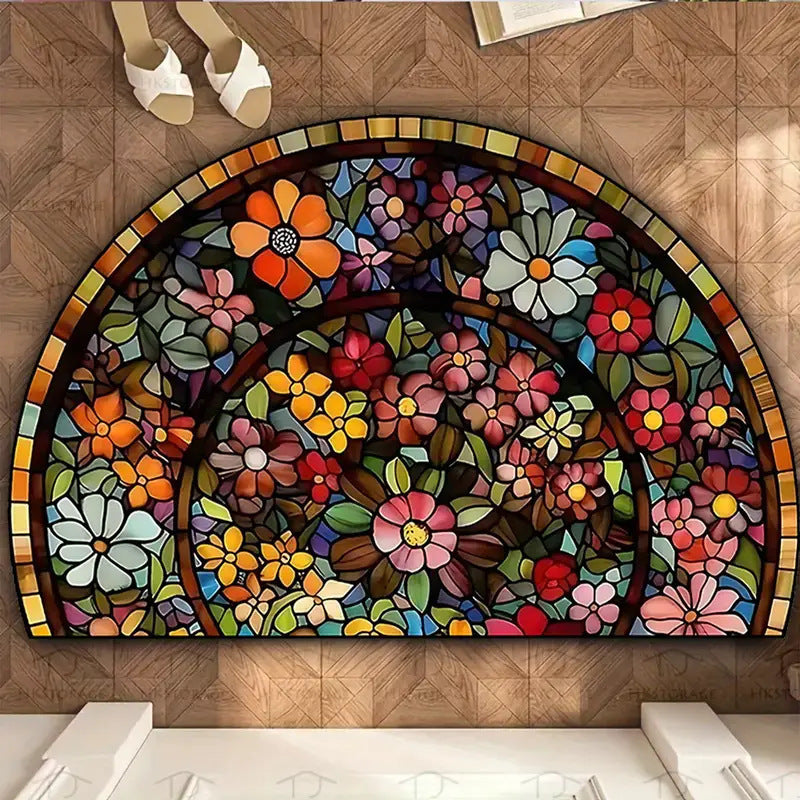 跨境TEMU美式水晶绒地垫玄关耐磨耐脏防尘门垫卧室亲肤易打理脚垫