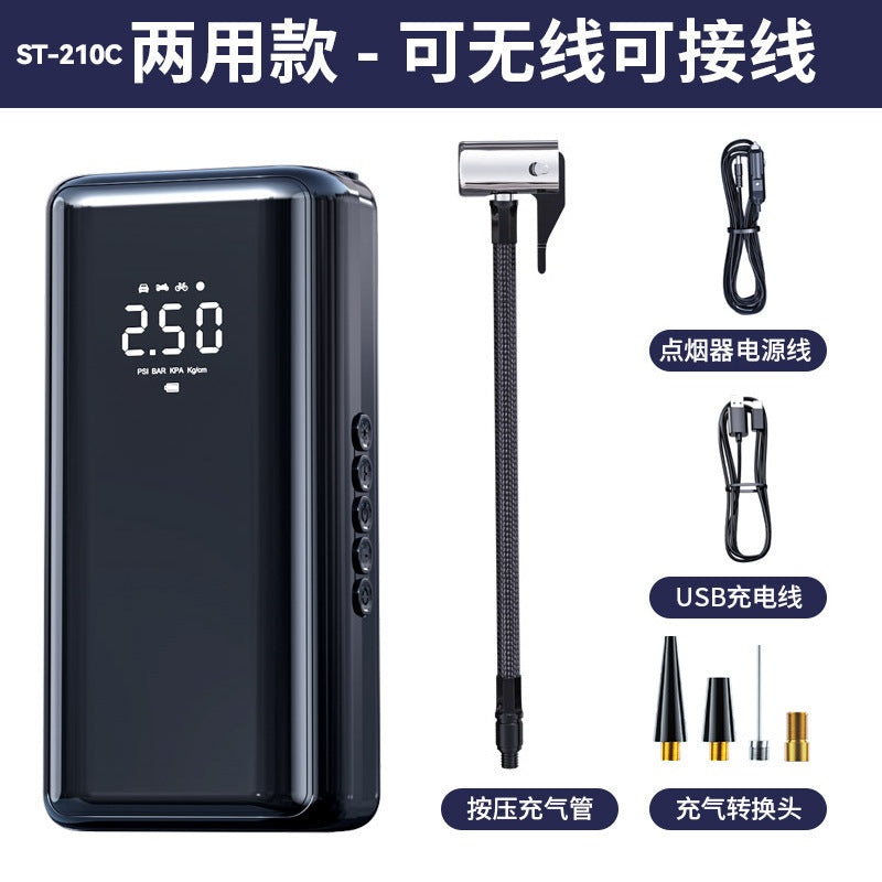 汽车充气泵车载便携智能无线数显打气筒多功能轮胎应急打气泵批发