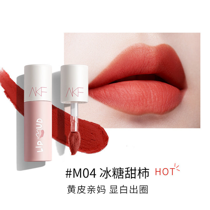 AKF Lip Mud Lipstick Women's Transfer-Proof Matte Lip Gloss