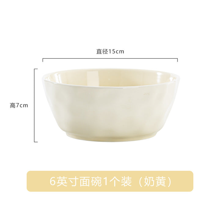 奶油风2026新款家用碗盘子筷高级感网红陶瓷碗碟套装DIY自由搭配