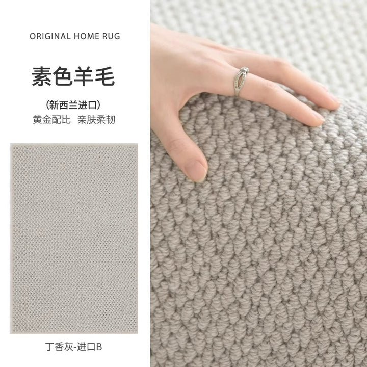 Wool Carpet Living Room Japanese Style Stain Resistant Bedroom Floor Mat