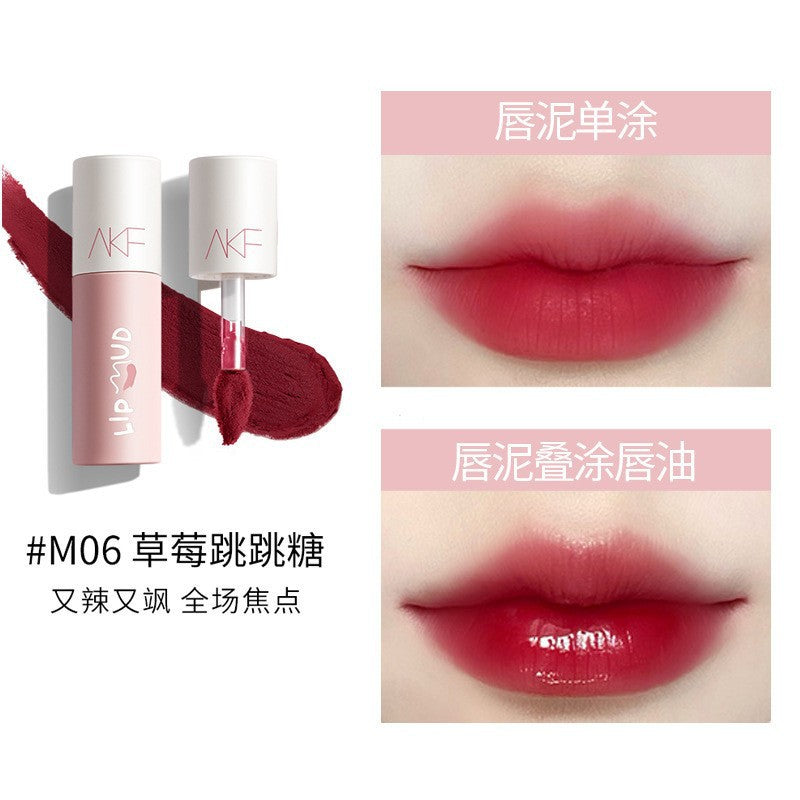 AKF唇泥口红女唇釉送女朋友不易掉色不易沾杯雾面哑光平价学生akf