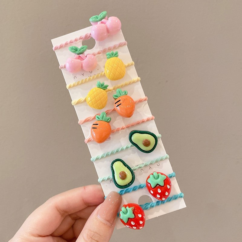 儿童戒指圈发绳高弹力不伤发头发皮筋宝宝发饰发圈碎发发量少