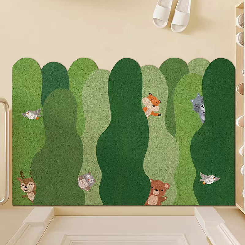 Floral Floor Mat Home Entryway Foot Mat Entryway Decor Stain Resistant Door Mat