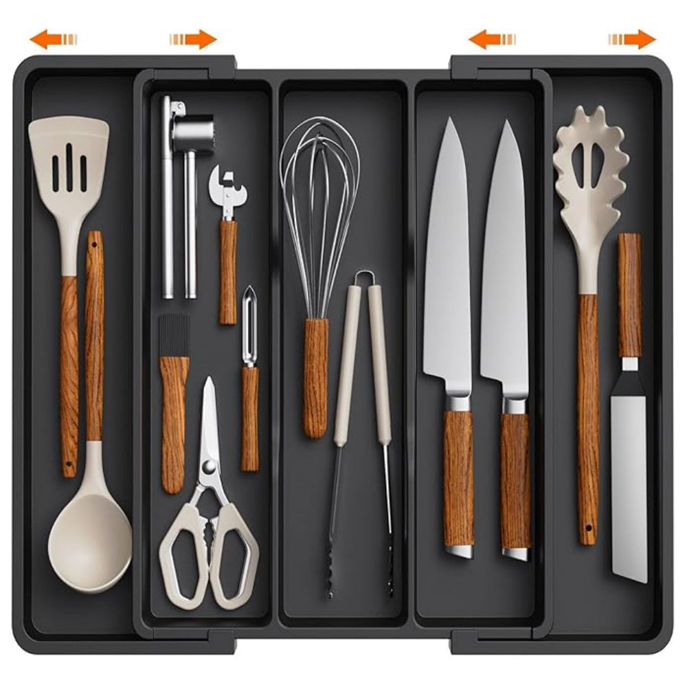 TEMU跨境新款Expandable Utensil Tray 扩展餐具收纳盒家用亚马逊