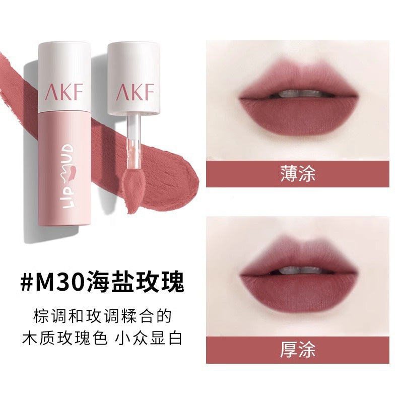 Akf Lip Gloss Lip Mud Lipstick Lip Gloss Transfer-Proof Matte Brightening