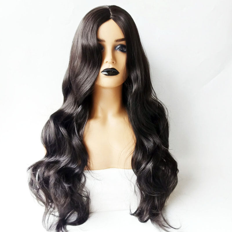 速卖通欧美假发女中分长发大波浪hair时尚化纤长卷发wigs假发头套