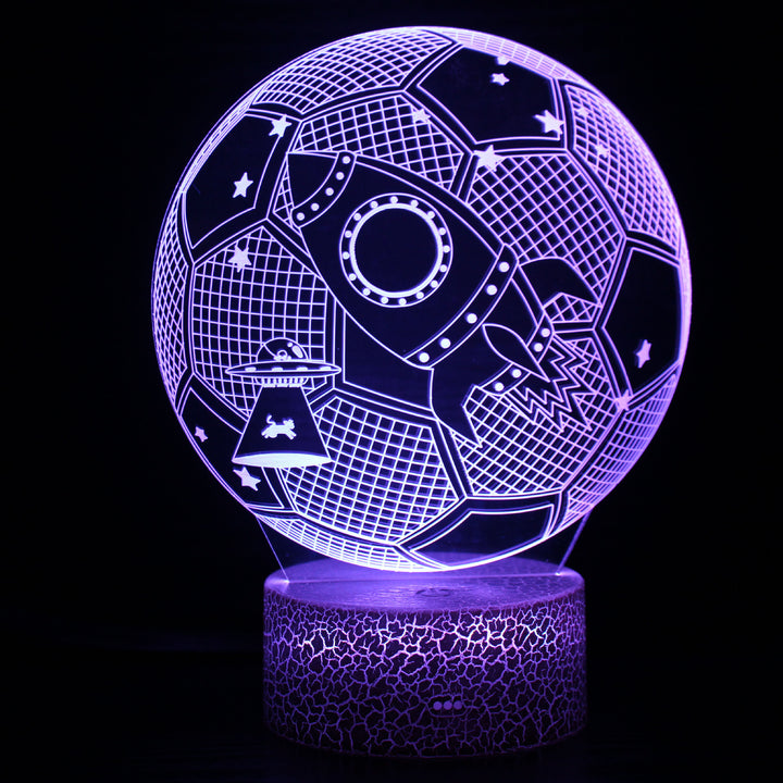 3D台灯小夜灯LED亚克力氛围灯跨境专供五大联赛皇马曼联队标系列