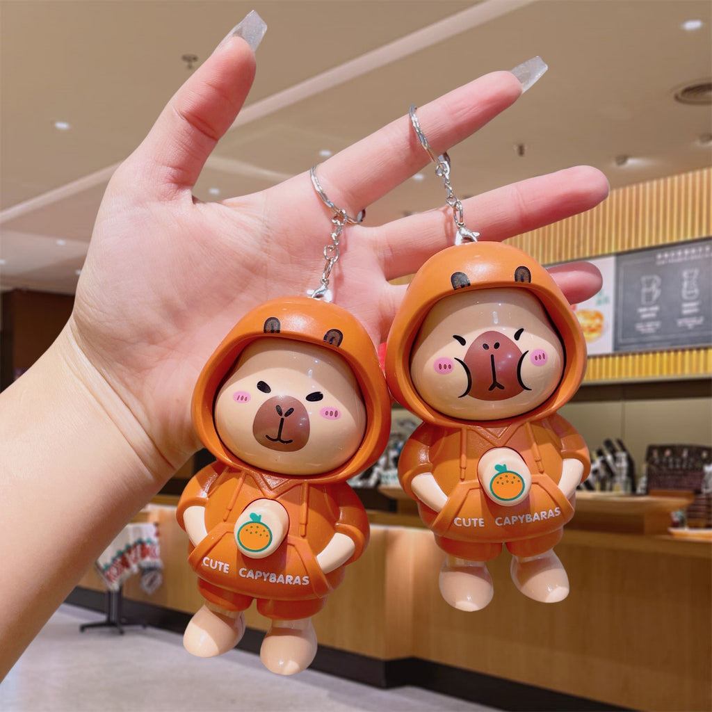 卡通卡皮巴拉变脸公仔网红钥匙扣创意小礼品解压玩具学生包包挂件