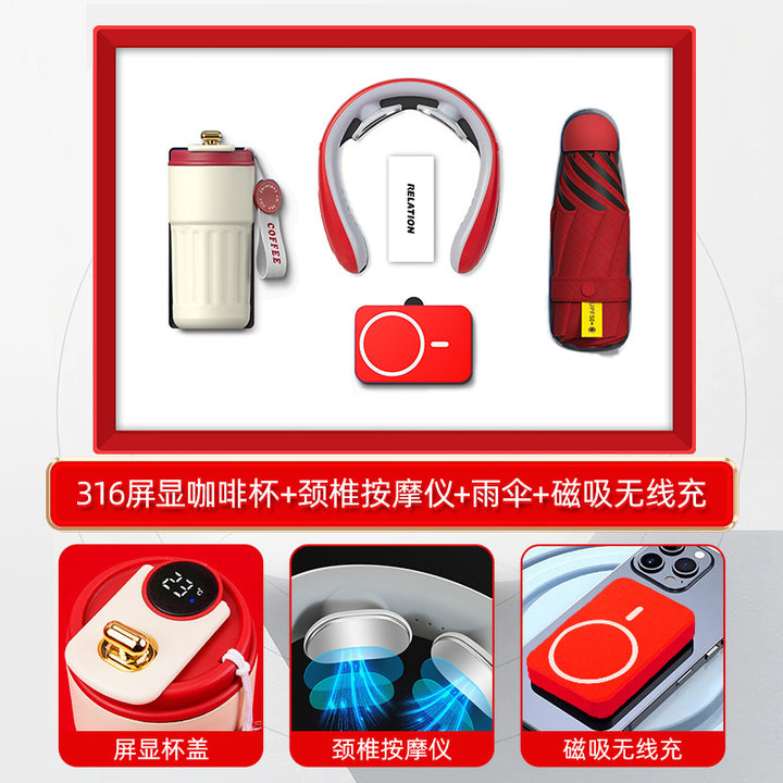 商务礼品套装咖啡杯颈椎仪礼盒活动创意礼品定制LOGO伴手礼送客户