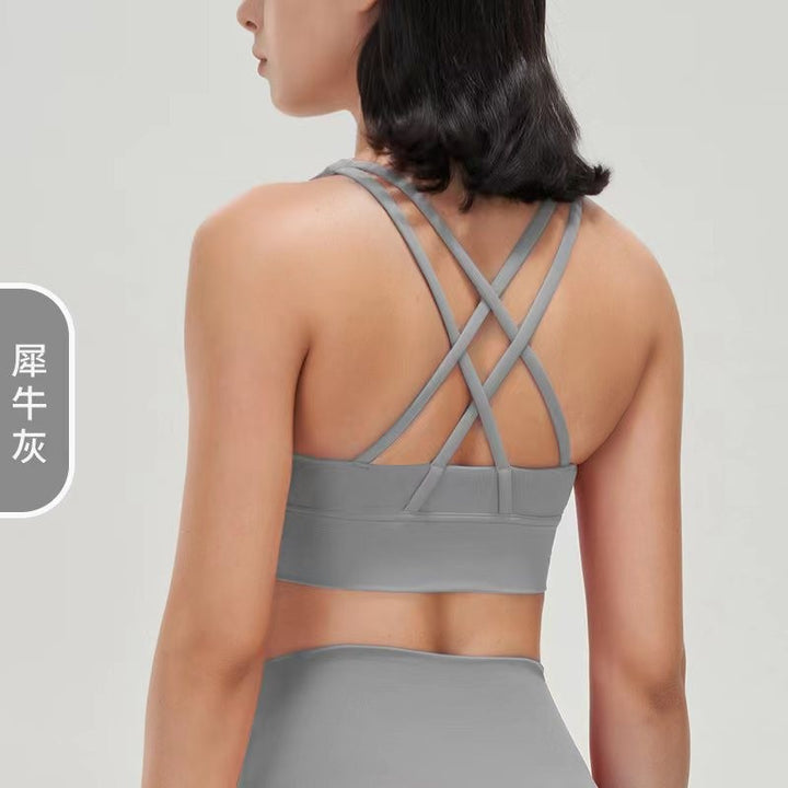 运动内衣女跑步防震秋季外穿美背健身bra背心专业训练瑜伽服文胸