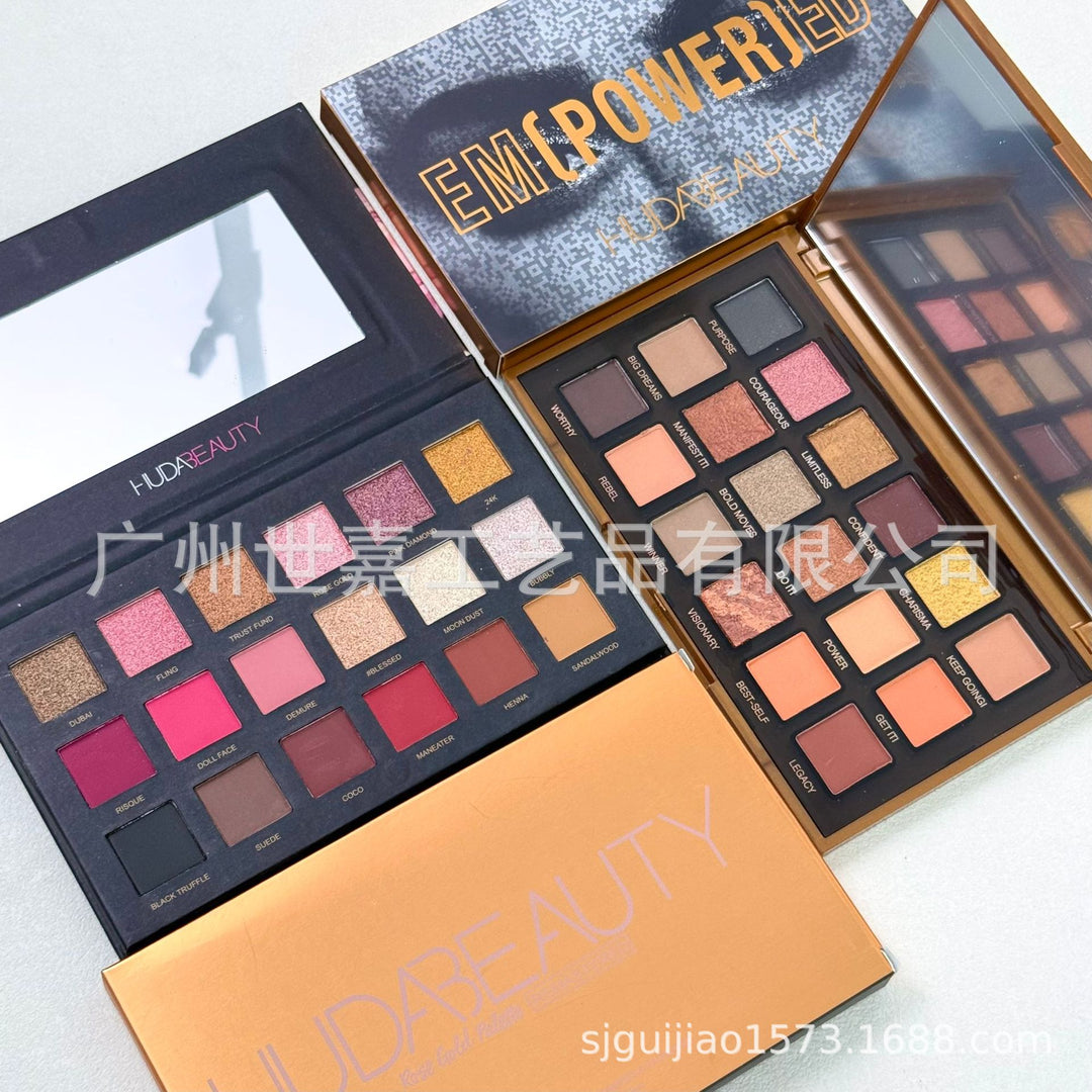 胡达美丽HUDA BEAUTY眼影盘圣诞黄金盘玫瑰em power ed/rose gold