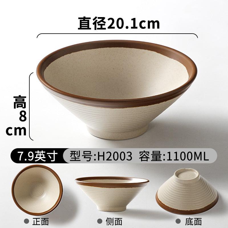 祥源美密胺创意复古餐具商用餐厅饭店火锅店盘子菜盘仿瓷塑料面碗