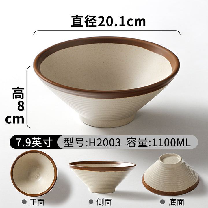 祥源美密胺创意复古餐具商用餐厅饭店火锅店盘子菜盘仿瓷塑料面碗