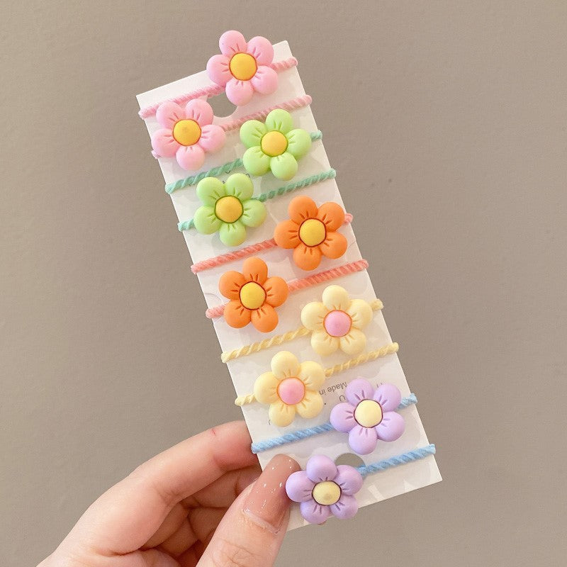 儿童戒指圈发绳高弹力不伤发头发皮筋宝宝发饰发圈碎发发量少
