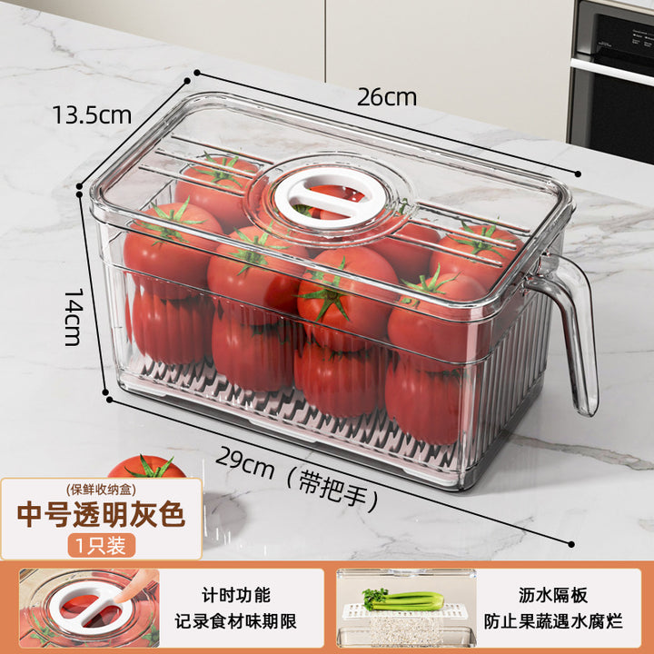冰箱储物盒收纳盒整理盒冷冻专用食品级保鲜盒厨房蔬菜鸡蛋储物盒