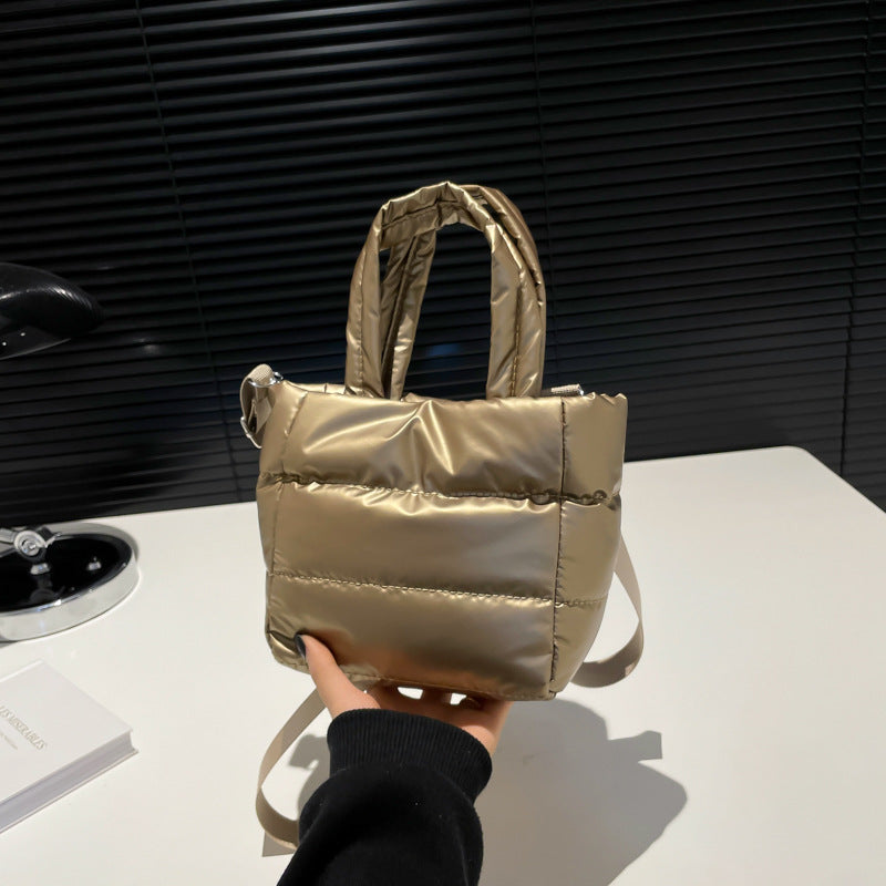 New Unique Fall/Winter Cotton Cute Versatile Handheld Shoulder Crossbody Small Square Bag