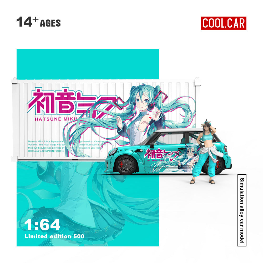 Cool Car 1:64宝马MINI COOPER H300 初音 系列仿真合金车模