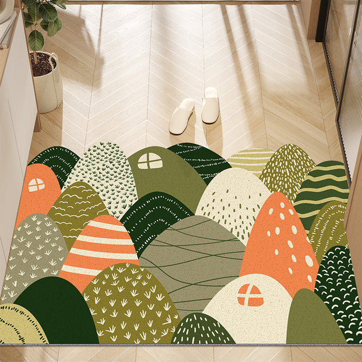 Floral Floor Mat Home Entryway Foot Mat Entryway Decor Stain Resistant Door Mat