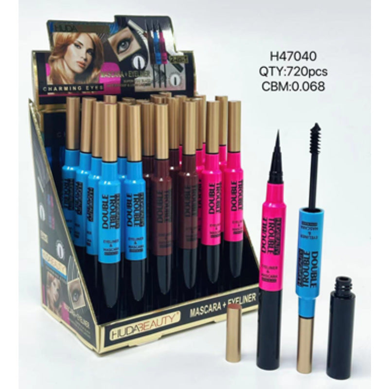 huda胡达美丽beauty双头睫毛膏+眼线笔MASCARA+EYELINER眼部美妆