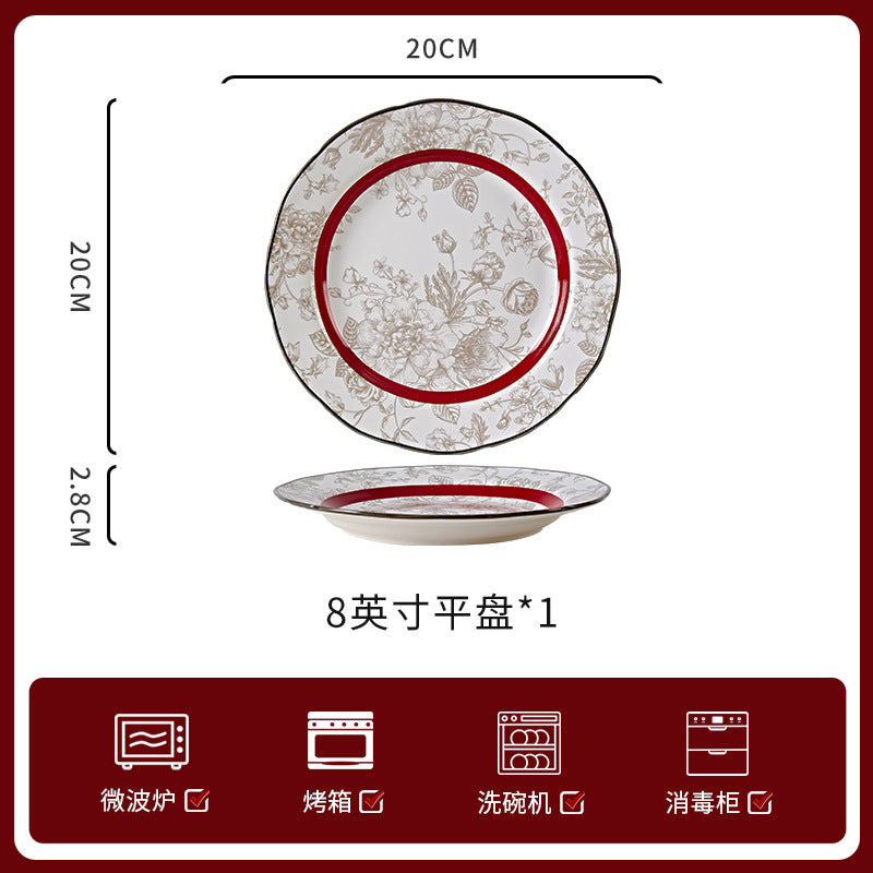 新婚礼物高级感碗碟套装饭碗家用高颜餐具乔迁新居陪嫁结婚送礼