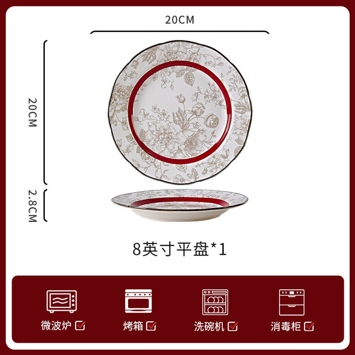 新婚礼物高级感碗碟套装饭碗家用高颜餐具乔迁新居陪嫁结婚送礼