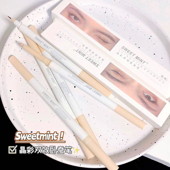 SWEET MINT双头卧蚕笔两用双头眼线笔防水防油不晕染正品国货品牌