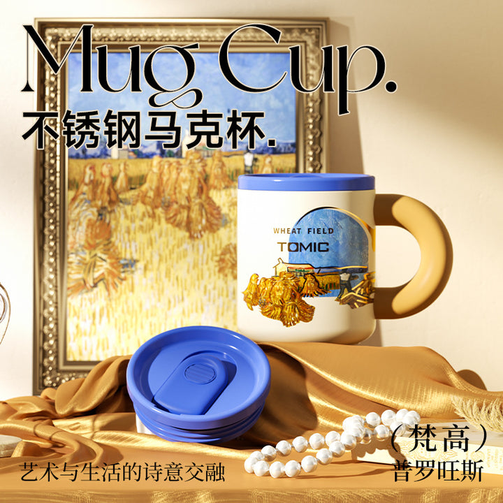 tomic特美刻梵高联名焖茶壶咖啡杯316不锈钢保温杯壶套装伴手礼盒