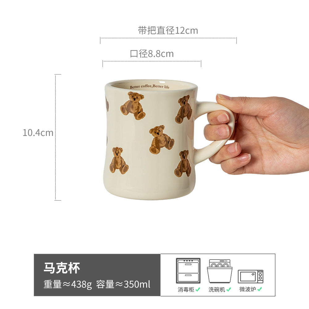 高颜值可爱小熊杯创意陶瓷马克杯批发杯子家用茶水杯咖啡杯早餐杯