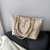 2025秋季潮新款女包时尚通勤手提单肩包复古印花托特包大容量包包
