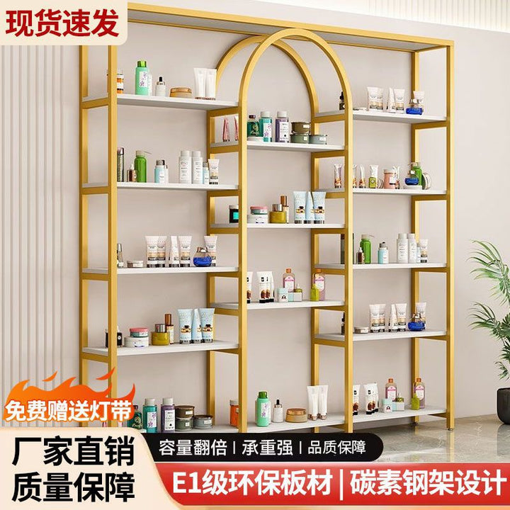 货架化妆品展示柜展示架轻奢美甲美容院产品柜子展柜置物架多功能