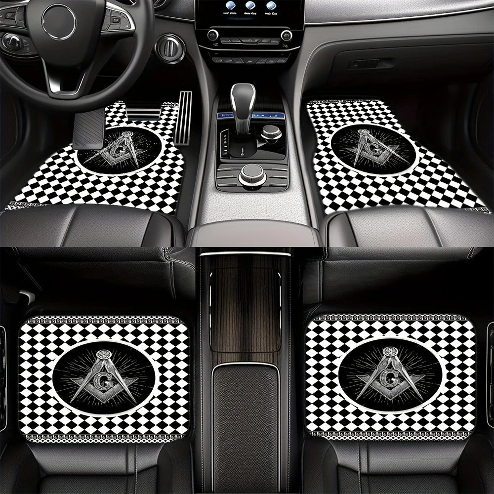 Vintage Car Foot Mat Carpet 4 Piece Set Stain Resistant Floor Mat TEMUFoot Mat Wholesale