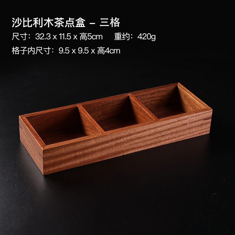 九宫格木制品干果盘新款中式盘子果盘户外陶瓷围炉煮茶托盘碟套装