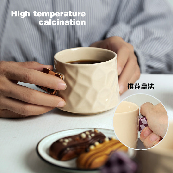 魔方陶瓷咖啡杯套装高端设计高级感高颜值杯碟马克杯子下午茶欧式