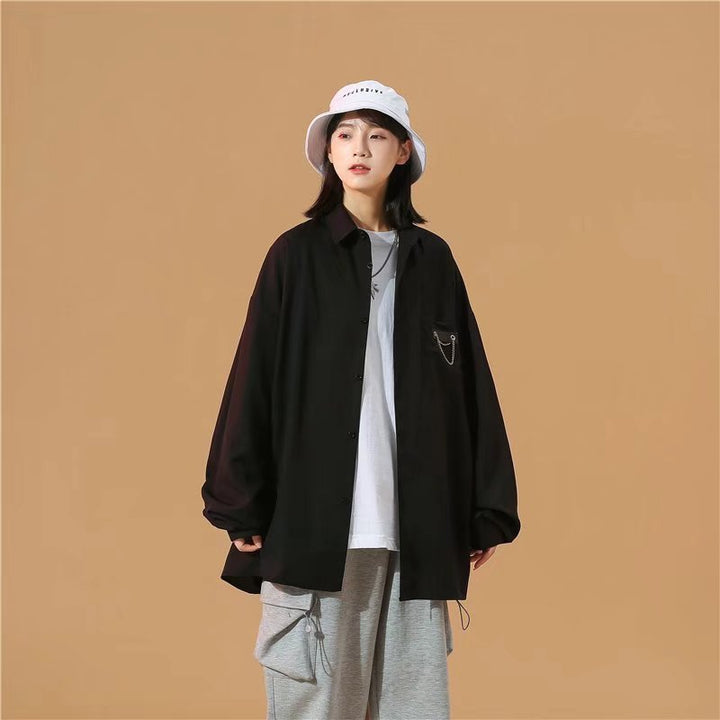 pureピュア衬衫男设计感棉质外套ins潮原宿风禁欲系男装2022新款