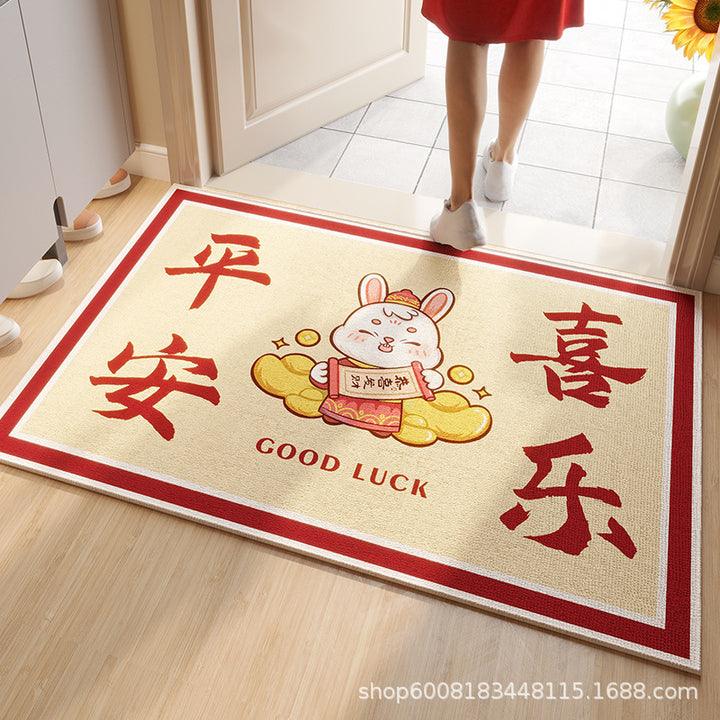Red Entryway Entryway Floor Mat Premium Door Mat Shoes New Year Non Slip Foot Mat
