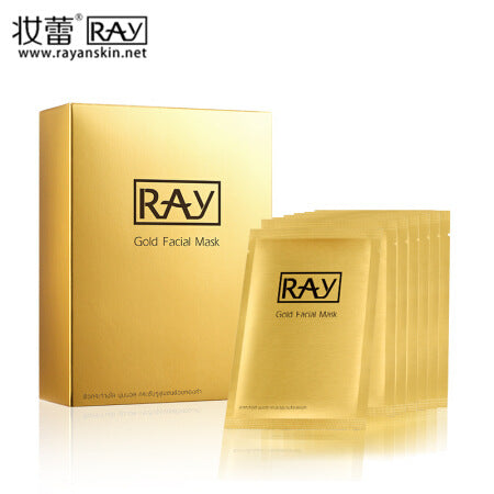 一般贸易 泰国妆蕾RAY 蚕丝面膜金色银色 补水保湿滋润提亮10片