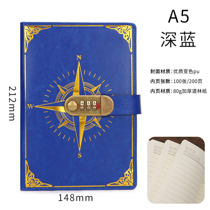 Password Locked A 5 Diary Journal – Thick Hardcover Notebook with Lock